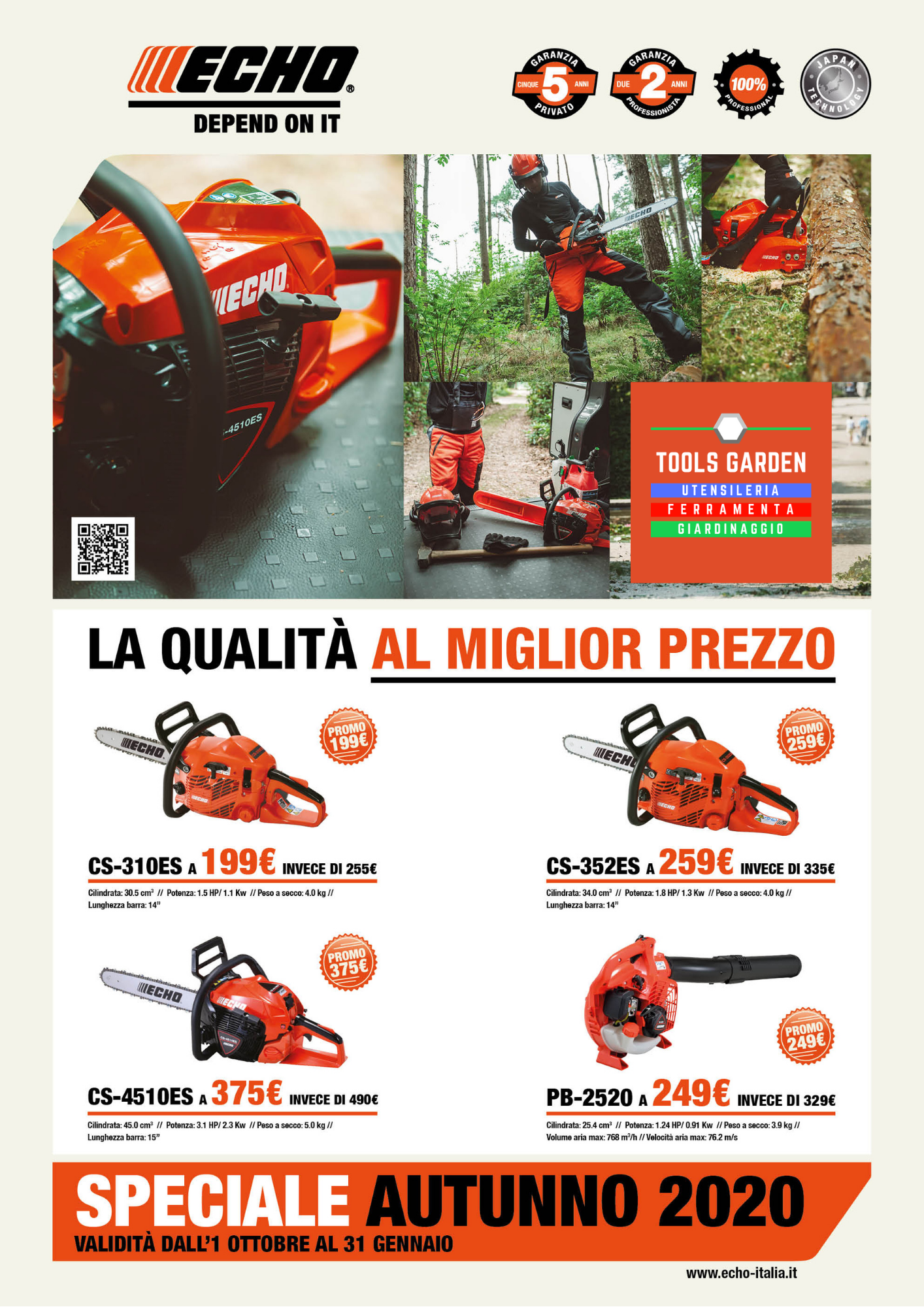 TOOLS GARDEN SPECIALE AUTUNNO ECHO