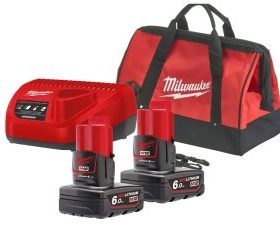 KIT BATTERIE 6Ah M12 NRG-602 MILWAUKEE