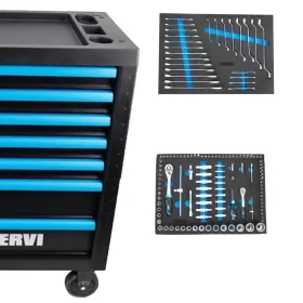 Carrello 7 cassetti con 298 utensili c600c4 fervi