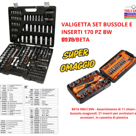 VALIGETTA SET BUSSOLE E INSERTI 170 PZ BW 903E/C170 BETA