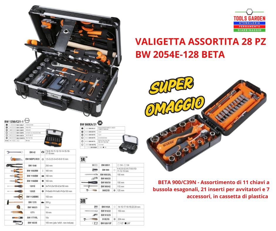 VALIGETTA ASSORTITA 28 PZ BW 2054E-128 VALIGETTA ASSORTITA 28 PZ BW 2054E-128