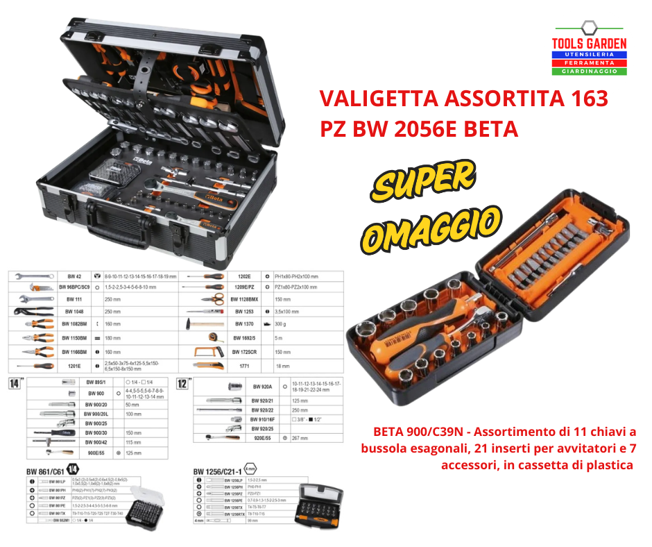 VALIGETTA ASSORTITA 163 PZ BW 2056E BETA VALIGETTA ASSORTITA 163 PZ BW 2056E BETA