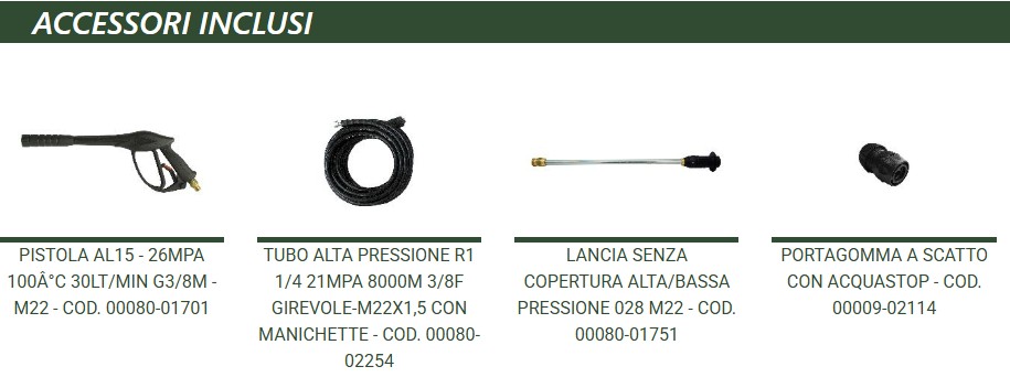 Lavor XTR-R 1007 accessori